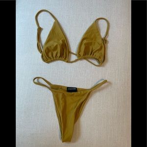 La Hana swim yellow bathing suit size Xs